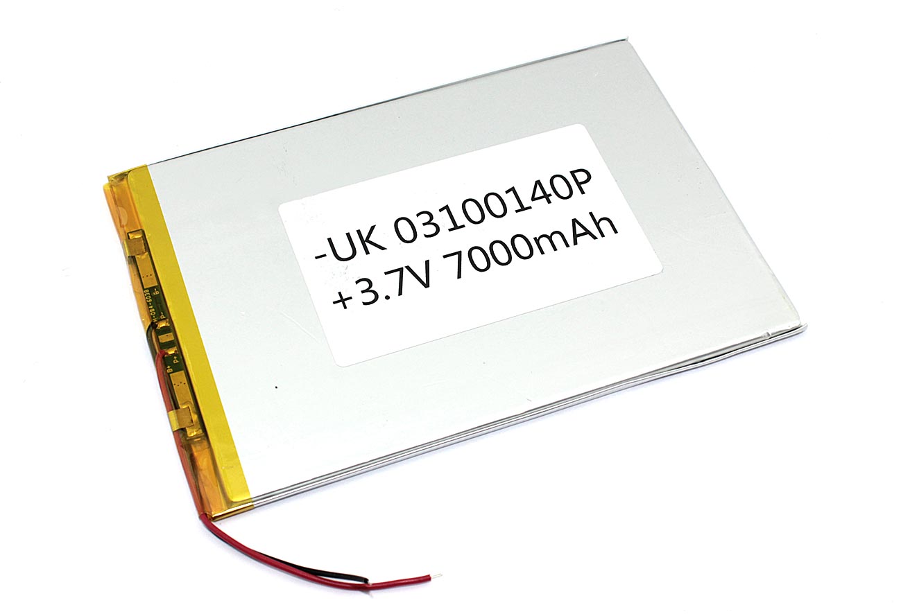 Аккумулятор Li-Pol (батарея) 3*100*140мм 2pin 3.7V/7000mAh