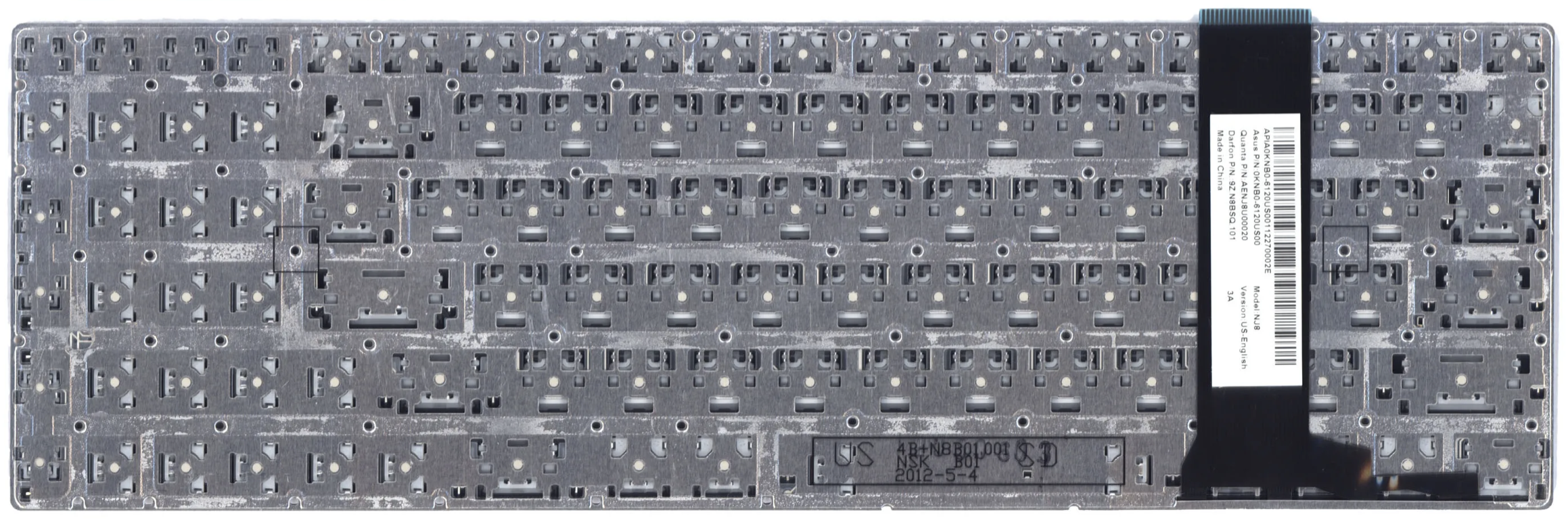Клавиатура ASUS N56JN чёрная, OEM
