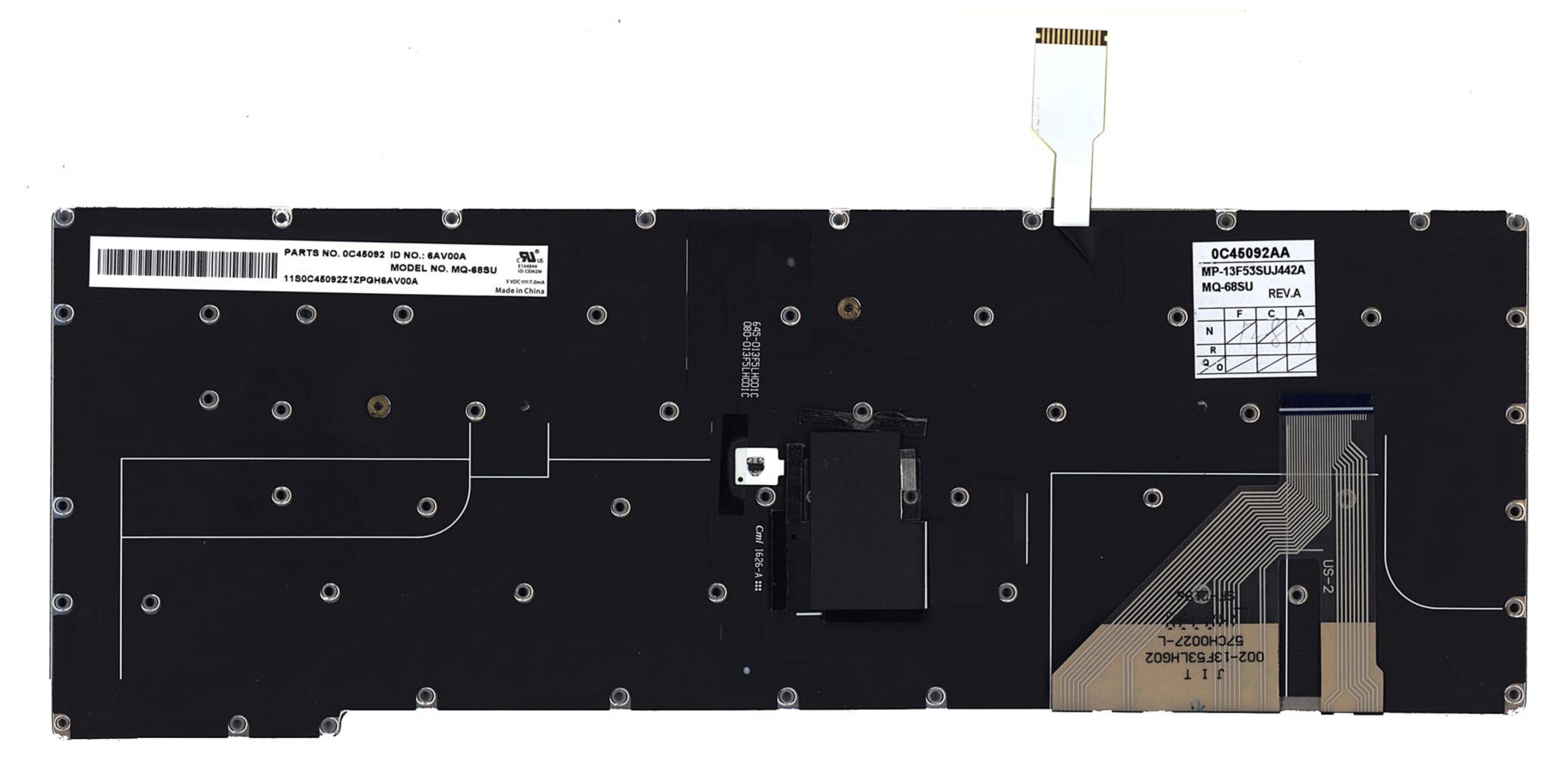 Клавиатура Lenovo Thinkpad Yoga X1 2nd Gen 2017 с подсветкой, OEM