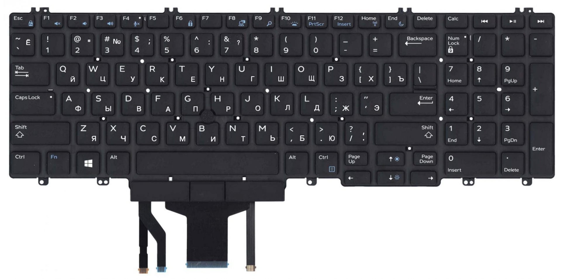 Клавиатура DELL Precision 7730, 7730-7006 с подсветкой, OEM