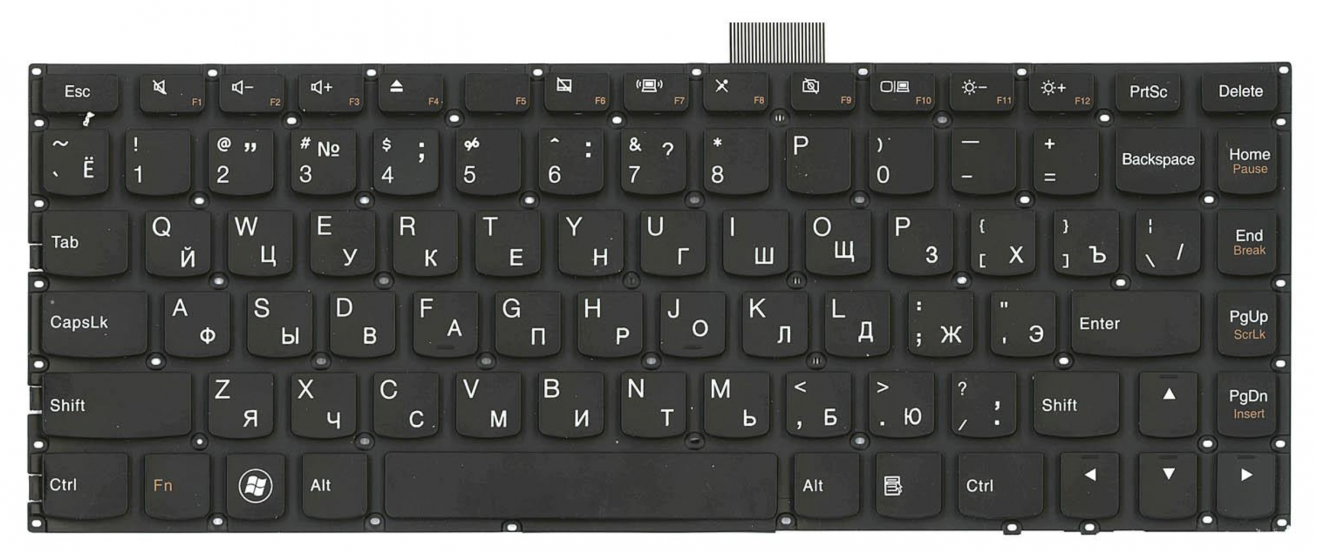 Клавиатура Lenovo IdeaPad U300S без рамки, OEM