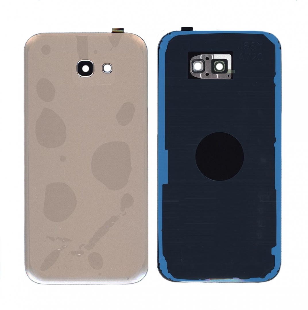 Задняя крышка для Samsung A720 Galaxy A7 (2017) золотая