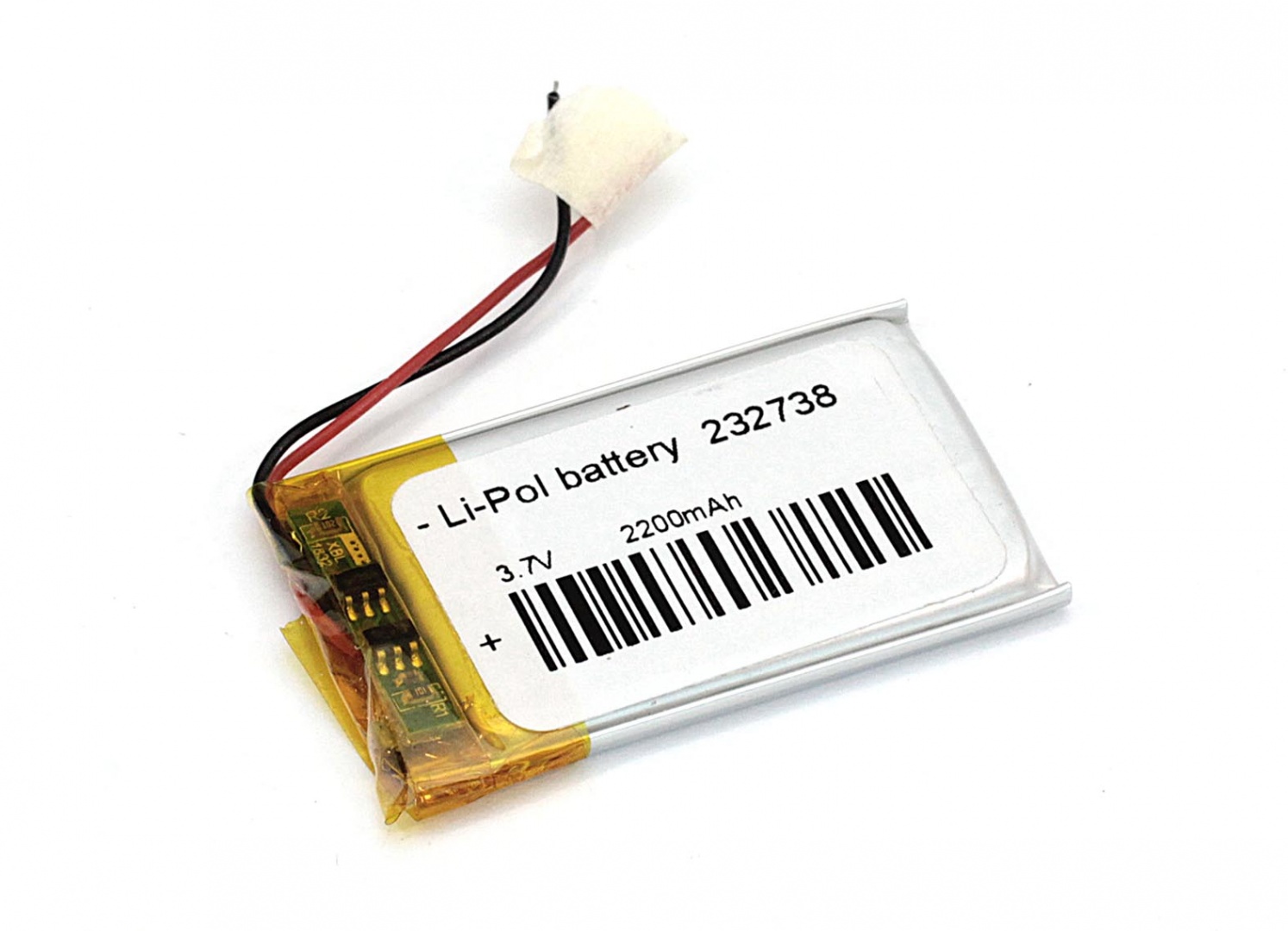 Аккумулятор Li-Pol (батарея) 2.3*27*38мм 2pin 3.7V/220mAh