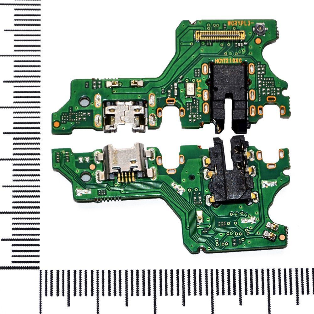 Шлейф (плата) Huawei P40 Lite E + системный разъем + разъем гарнитуры + микрофон
