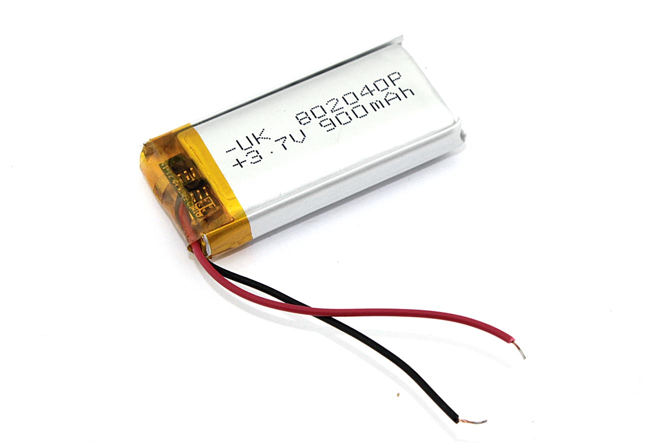 Аккумулятор Li-Pol (батарея) 8*20*40мм 2pin 3.7V/900mAh