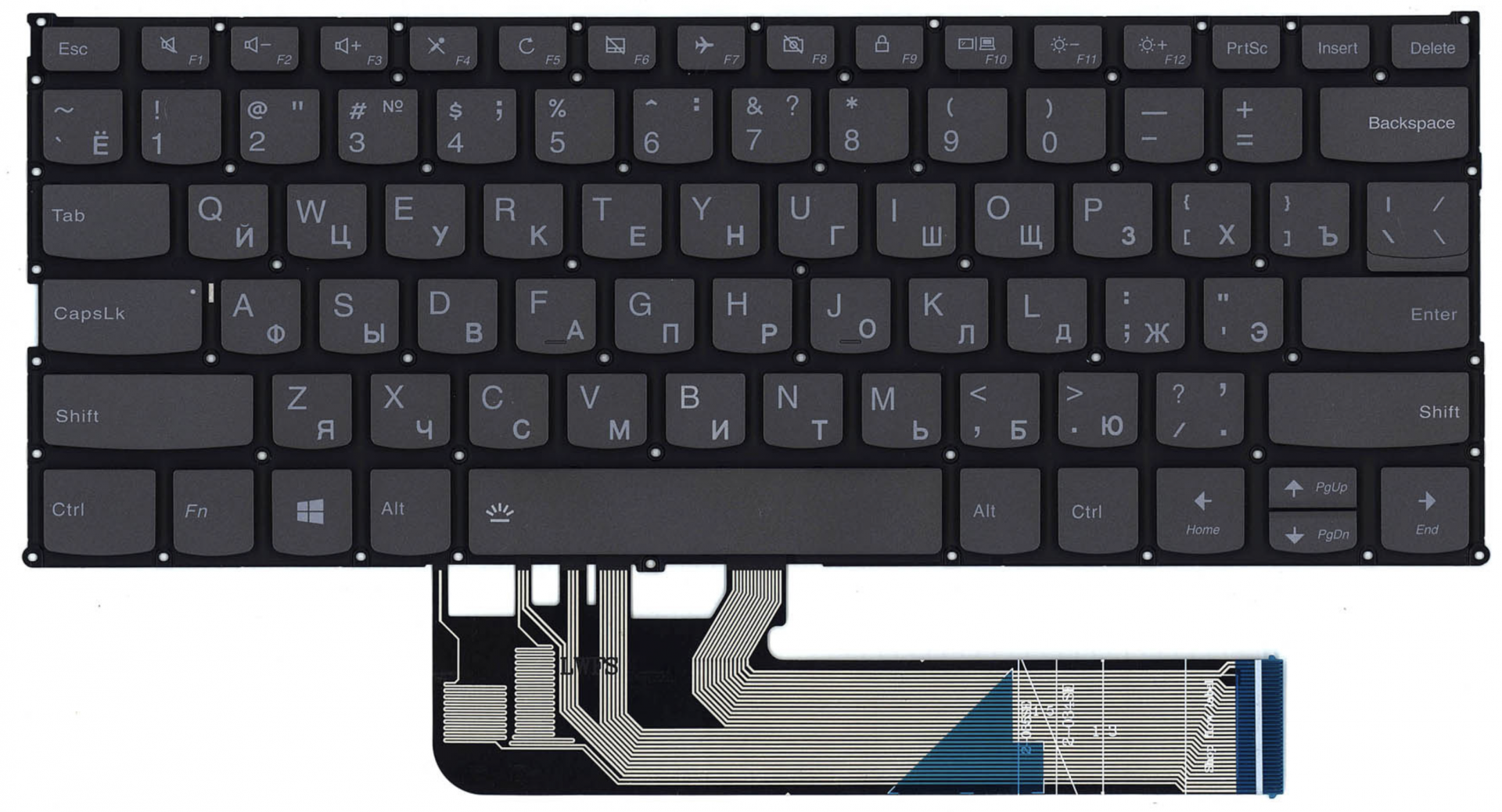 Клавиатура LENOVO Yoga C740-14IML с подсветкой, OEM