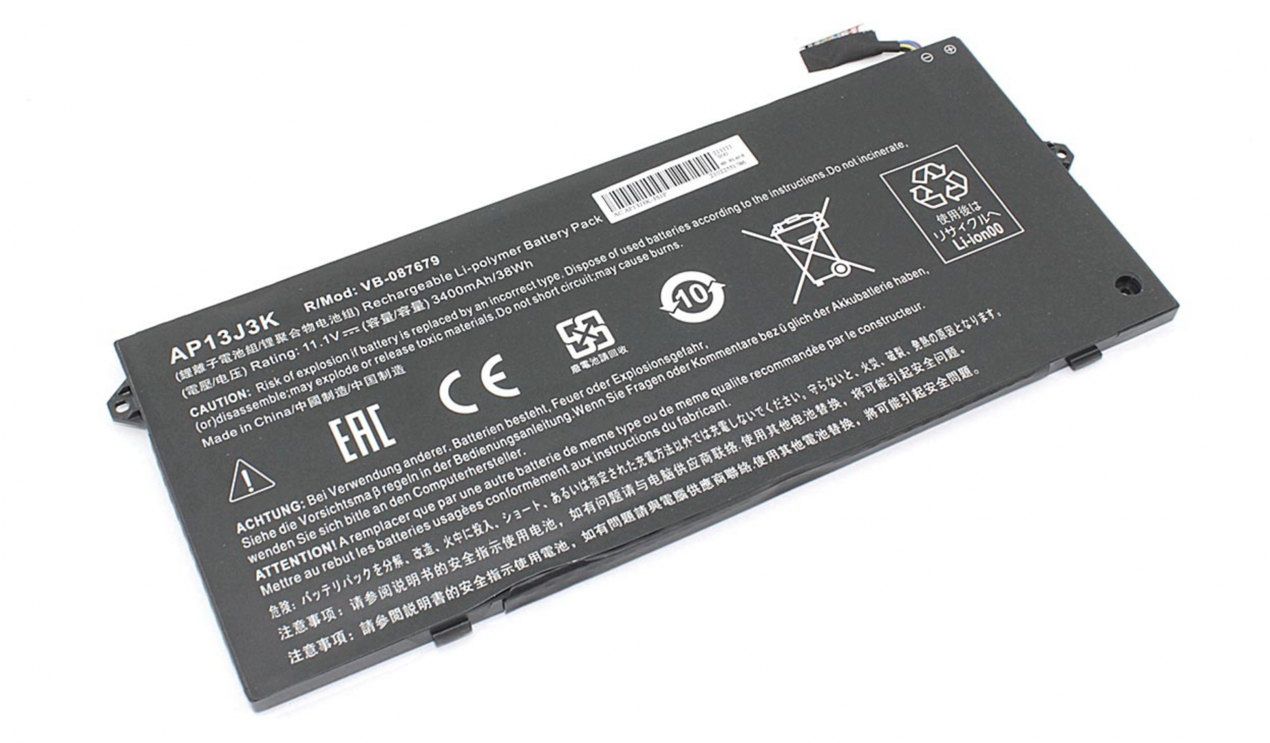 Аккумулятор Acer ﻿Chromebook C720P-2677 11.1V, 3400mAh, OEM
