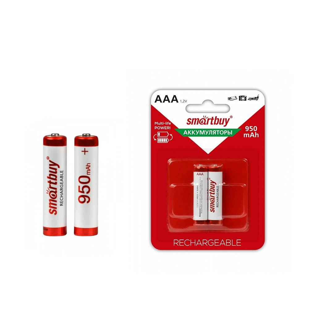 Аккумулятор перезаряжаемый SmartBuy AAA HR03 950mAh (блистер/2шт)