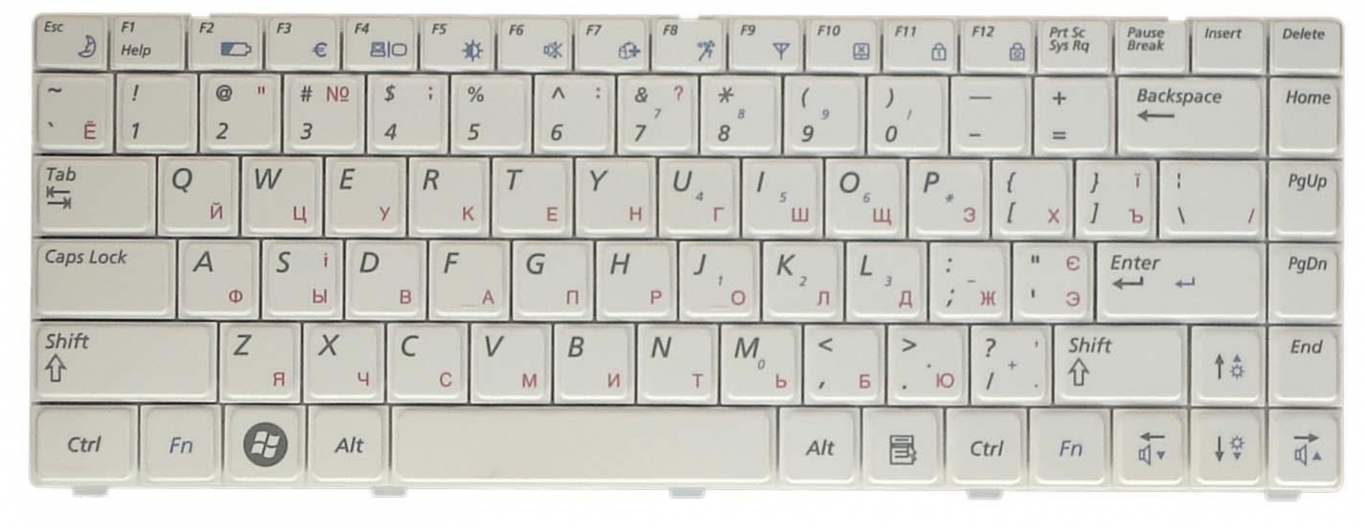 Клавиатура Samsung R480 белая, OEM