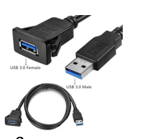 Кабель с разъемами USB 3.0 мама для монтажа - папа 1 м