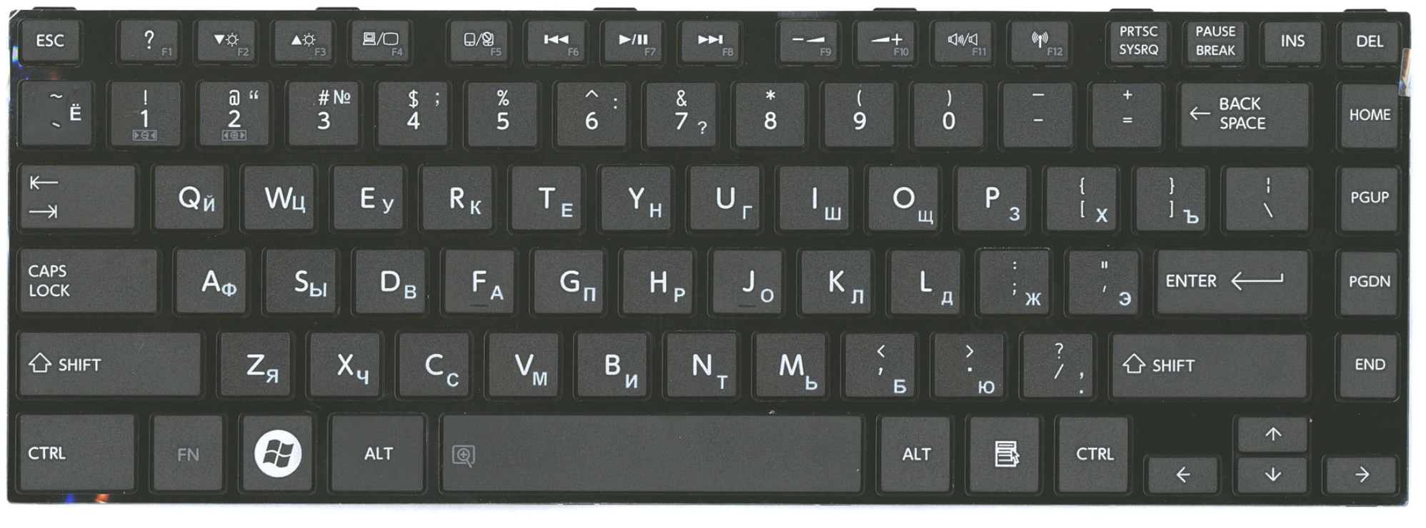 Клавиатура Toshiba Satellite M840 с рамкой, OEM