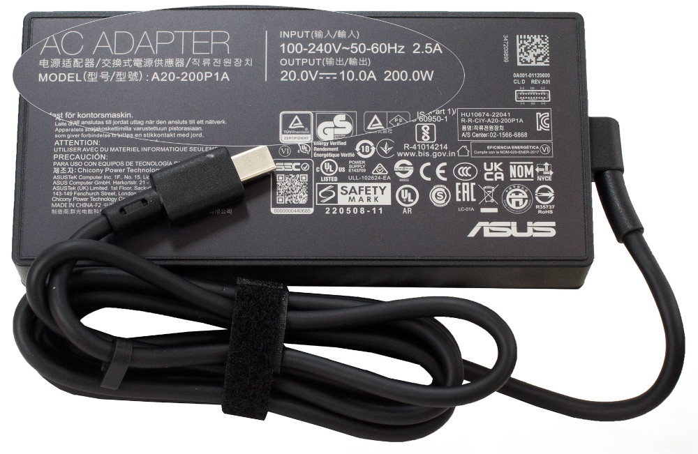 Блок питания (сетевой адаптер) для ноутбуков Asus 20V 10A 200W rectangle