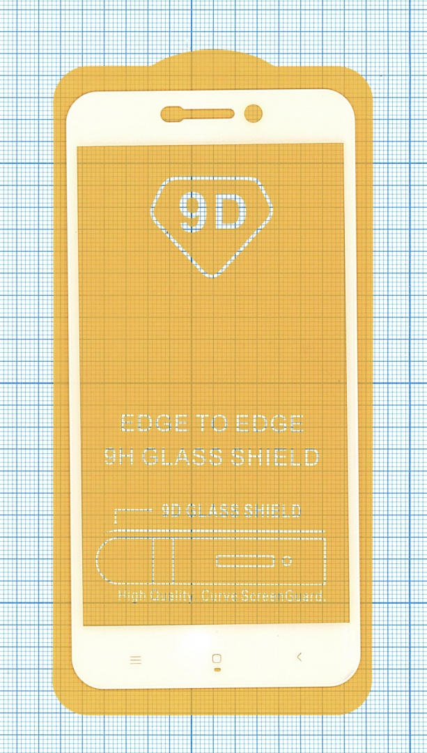 Защитное стекло "Полное покрытие" для Xiaomi Redmi 4A белое