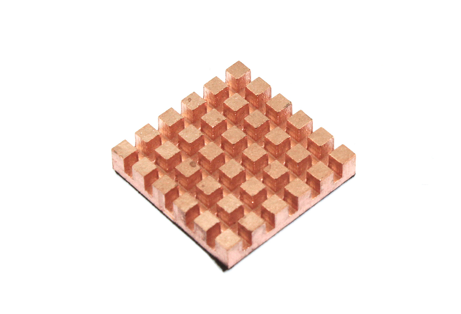 Медный радиатор 22х22х4мм с термоскотчем 3M 9448A