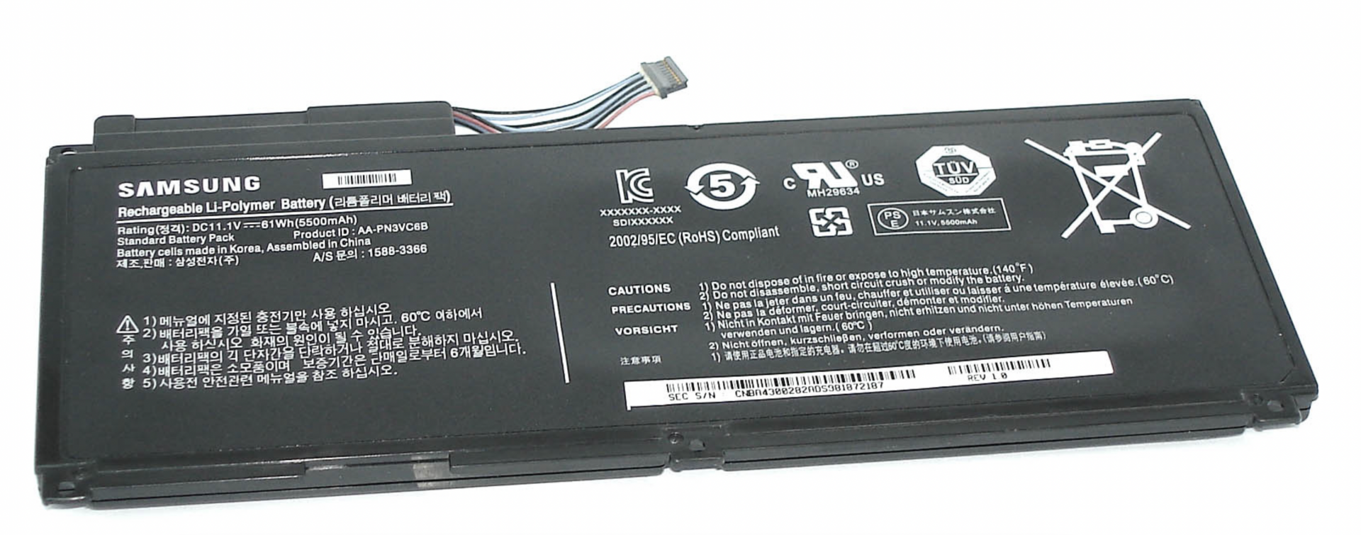 Аккумулятор Samsung SF410 11.1V, 61Wh, Original