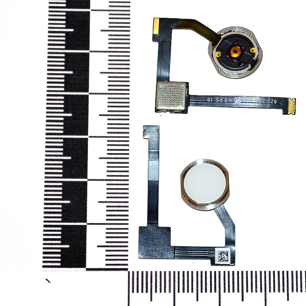 Шлейф iPad Air 2 + кнопка "HOME" серебро