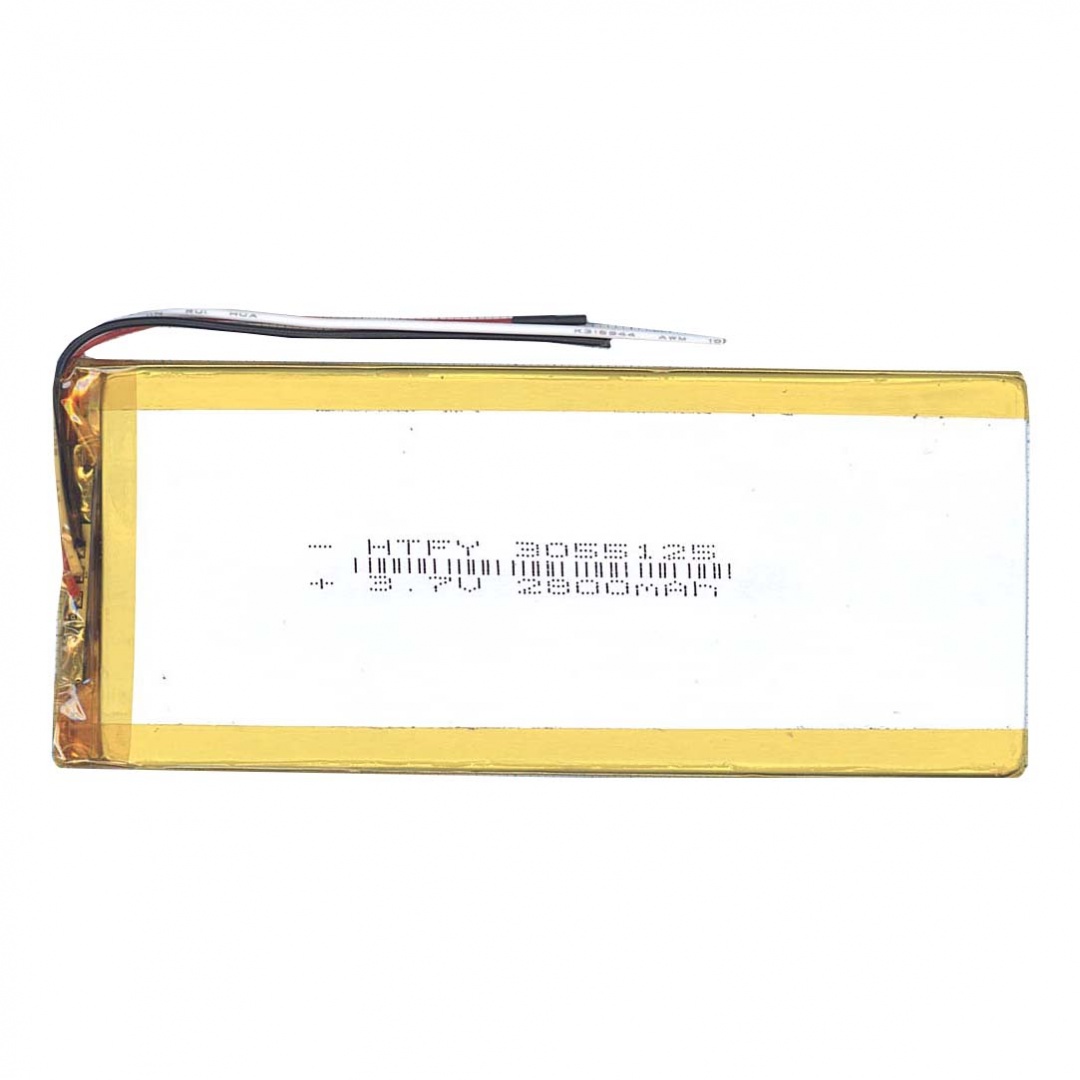 Аккумулятор Li-Pol (батарея) 3*55*125мм 3pin 3.7V/2800mAh