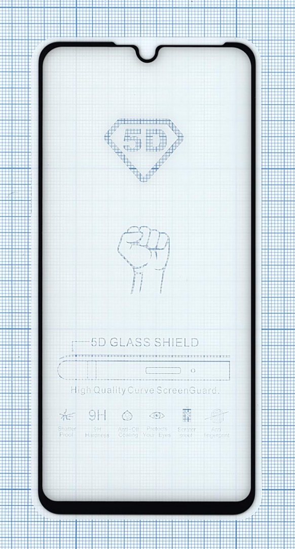 Защитное стекло "Полное покрытие" для Huawei P30 Lite New Edition черное