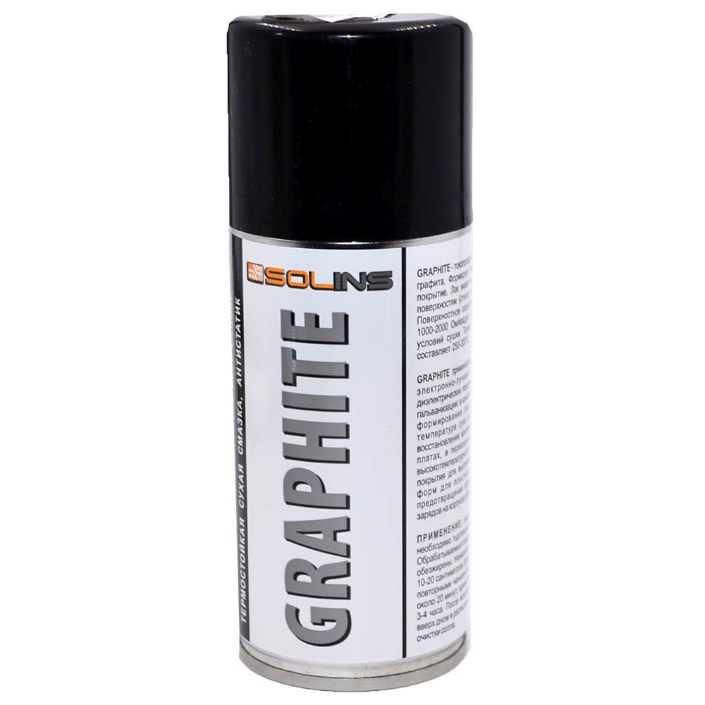 Спрей-лак GRAPHITE (Solins) токопроводящий лак на графитовой основе (200мл)