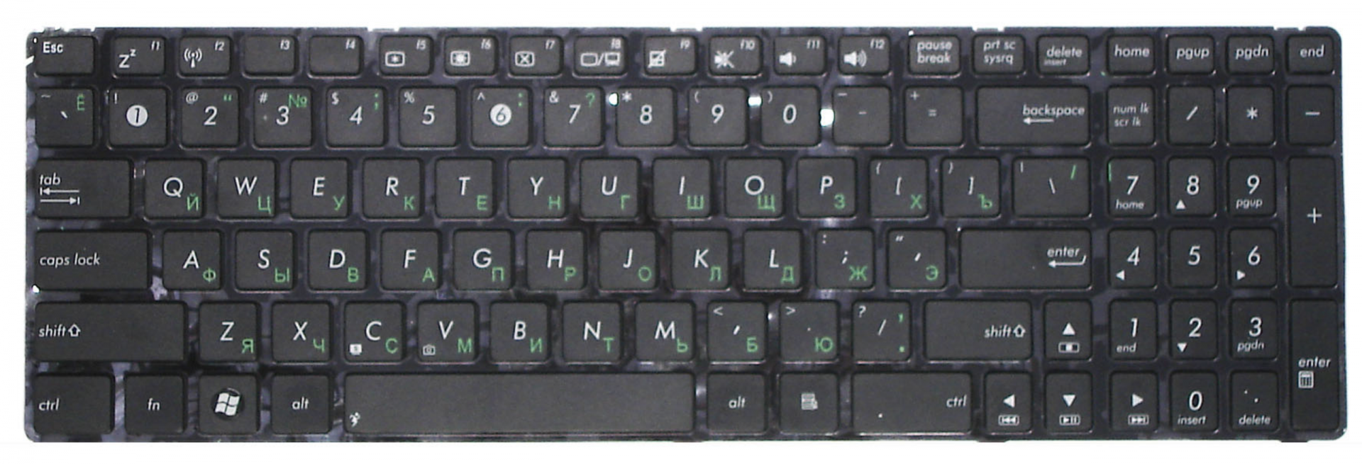 Клавиатура ASUS K53SK с рамкой, OEM