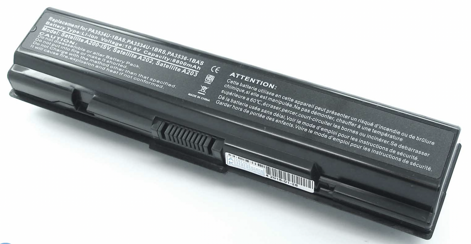 Аккумулятор Toshiba Satellite A200 10.8V, 8800mAh, OEM