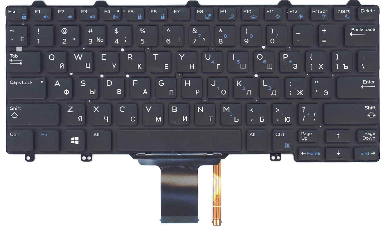 Клавиатура DELL Latitude E5250 с подсветкой, OEM