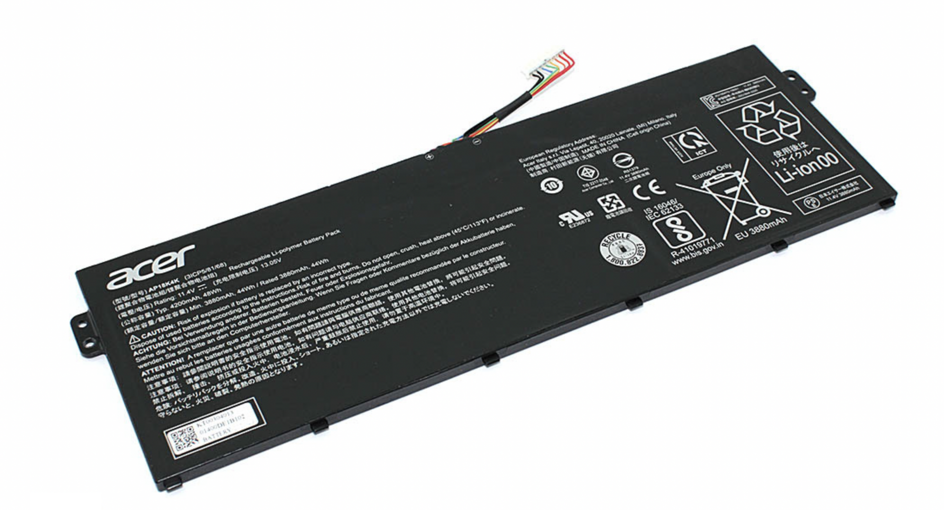 Аккумулятор Acer ﻿Chromebook 311 C721-25AS 11.4V, 4200mAh, Original