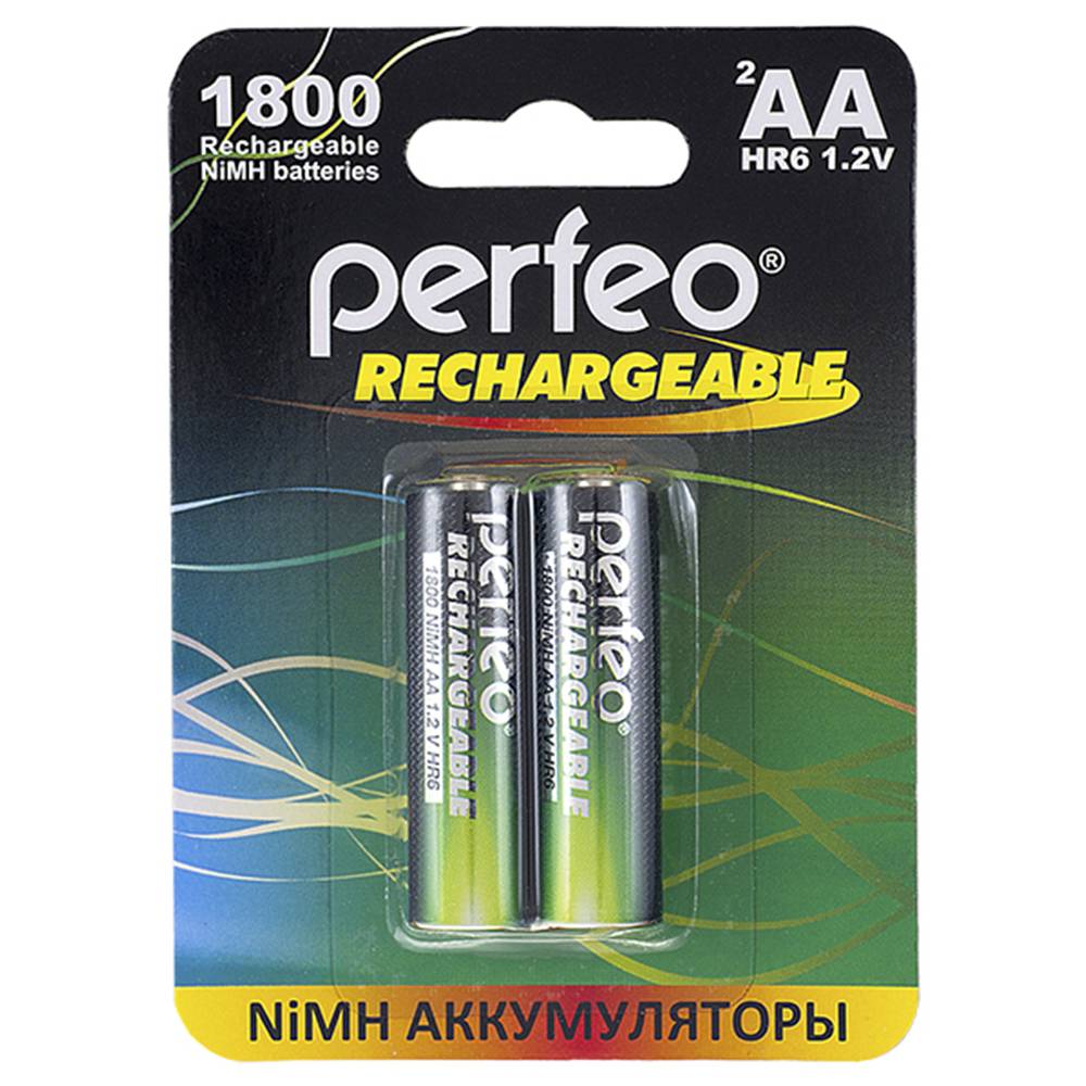 Аккумулятор перезаряжаемый PERFEO AA HR6 1800mAh (блистер/2шт)
