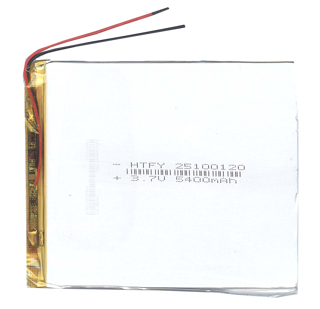 Аккумулятор Li-Pol (батарея) 2.5*100*120мм 2pin 3.7V/5400mAh
