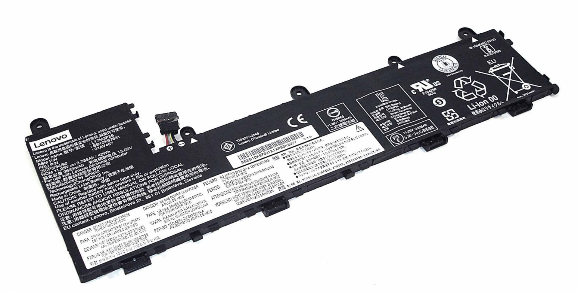 Аккумулятор Lenovo ThinkPad Yoga 11e 5th Gen 11.25V, 3735mAh, Original
