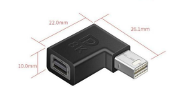Удлинитель Mini Displayport угловой папа-мама