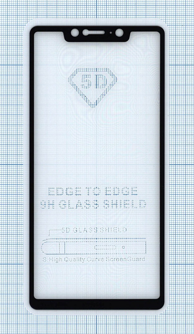 Защитное стекло "Полное покрытие" для Xiaomi Mi 8 SE черное