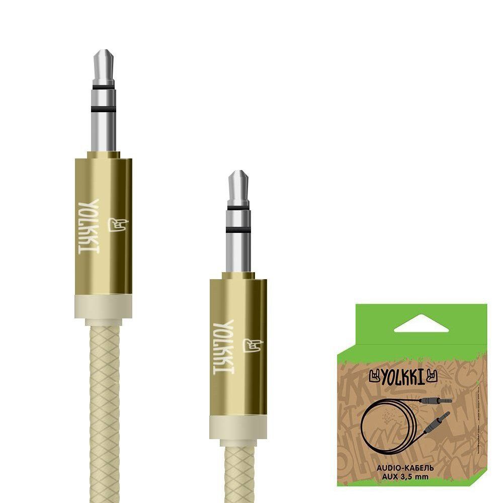 Кабель AUX YOLKKI Violin box золото (1м)