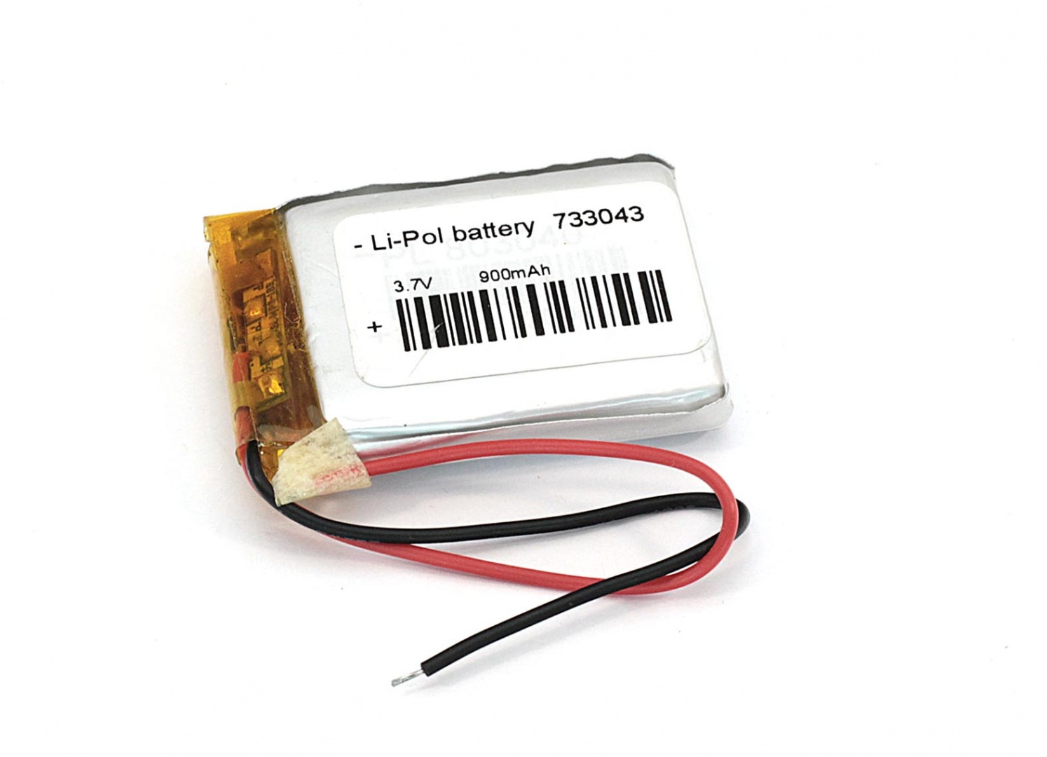 Аккумулятор Li-Pol (батарея) 7.3*30*43мм 2pin 3.7V/900mAh