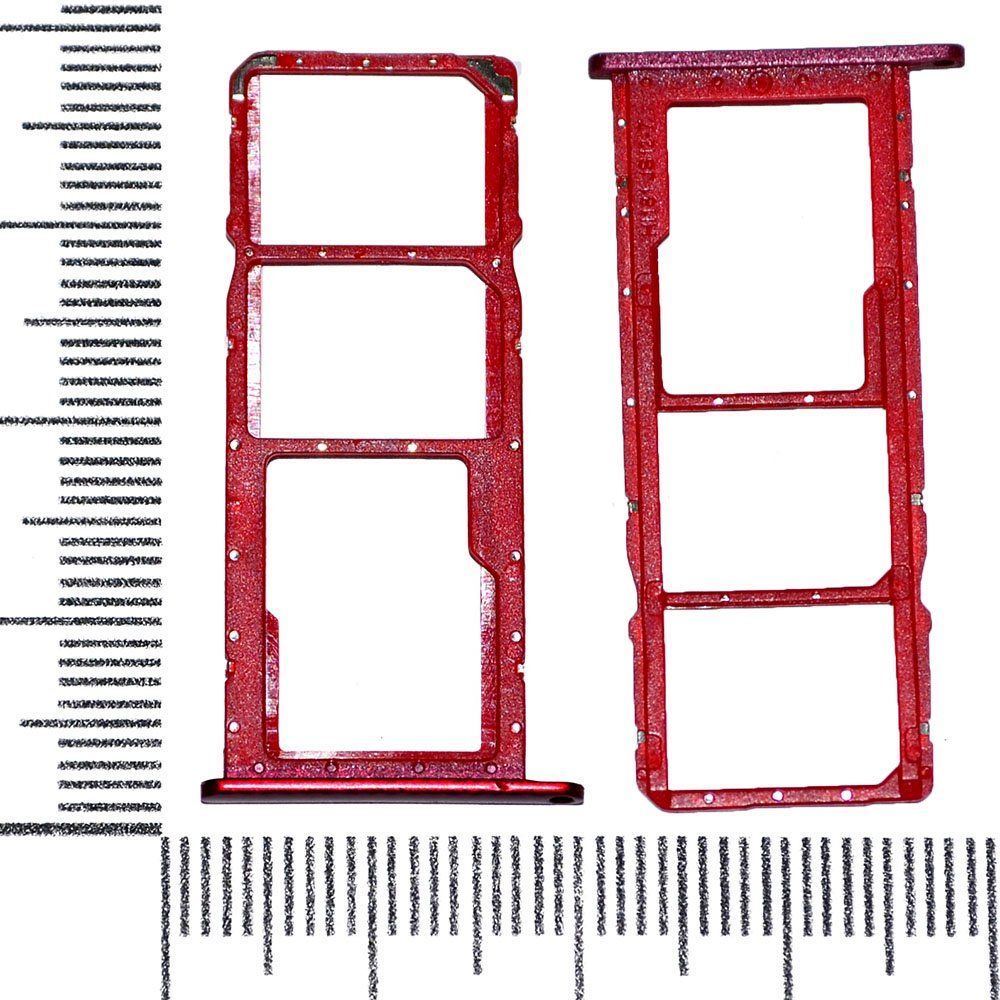 Держатель сим-карты Honor 8X красный orig Factory