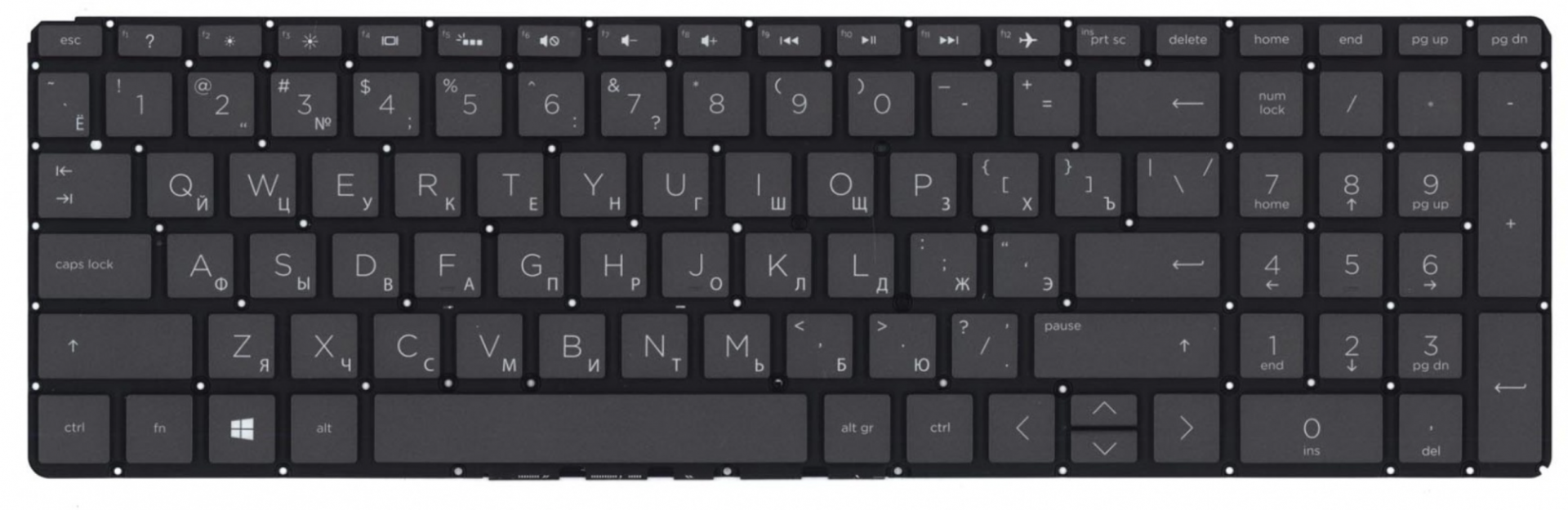 Клавиатура HP ﻿Spectre X360 15-CH011DX с подсветкой, OEM