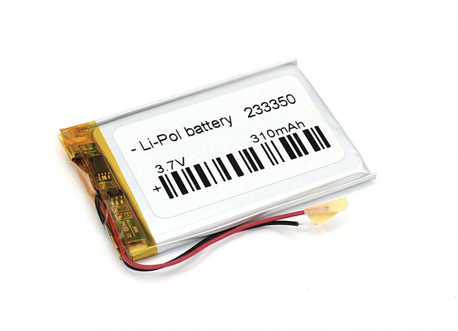 Аккумулятор Li-Pol (батарея) 2.3*33*50мм 2pin 3.7V/310mAh