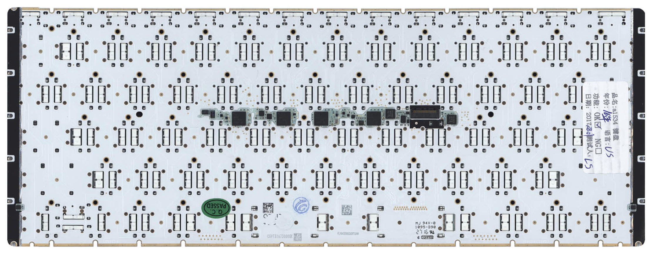 Клавиатура Apple MacBook 12" начало 2016 A1534 (MLH72LL/A) плоский Enter, OEM