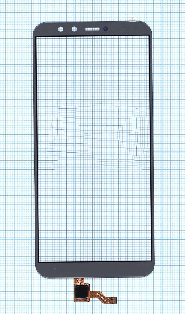 Сенсорное стекло (тачскрин) для Huawei Honor 9 Lite серое