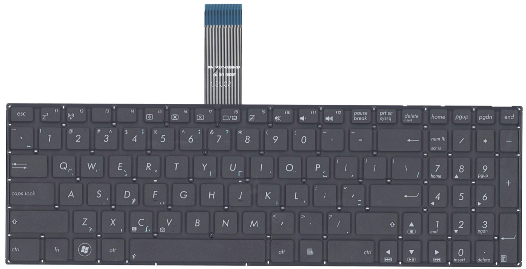 Клавиатура ASUS X750JA плоский Enter, OEM