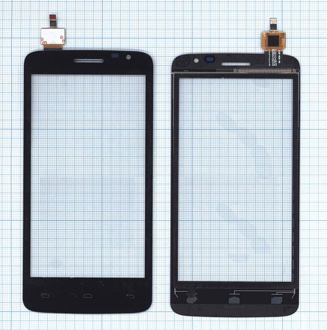 Сенсорное стекло (тачскрин) для Prestigio MultiPhone 3501 DUO черное