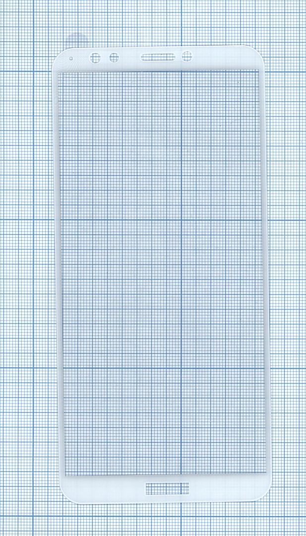 Защитное стекло "Полное покрытие" для Huawei Y6 Prime (2018) белое