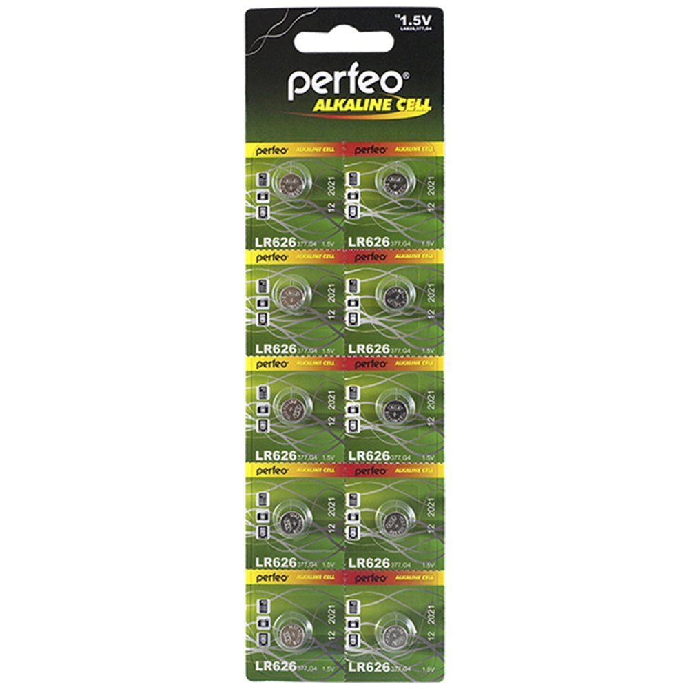 Батарейка часовая PERFEO AG4/LR626/LR66 (блистер/10шт)