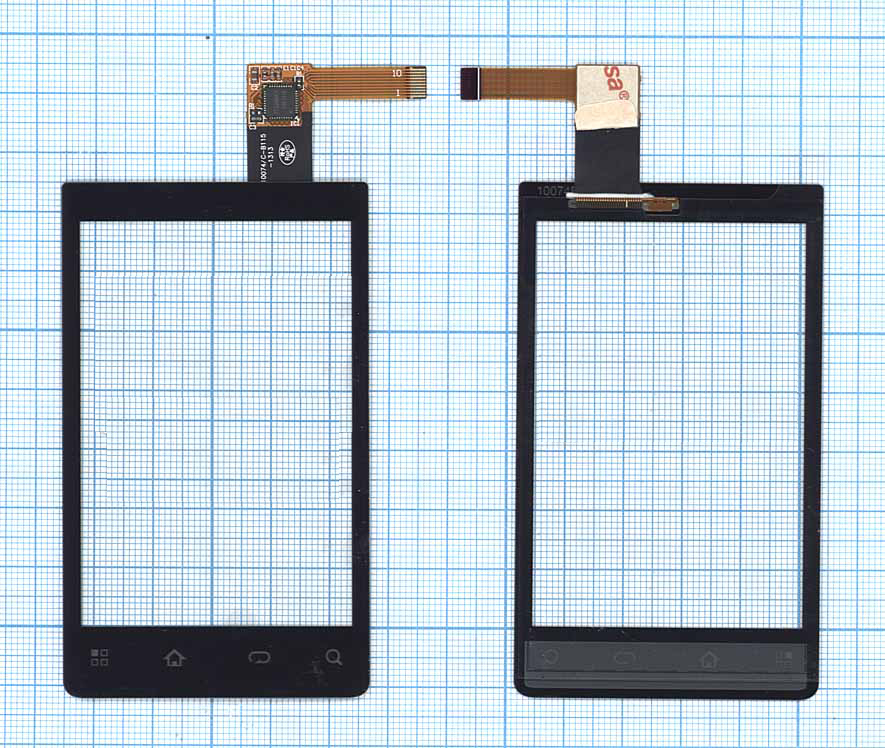 Сенсорное стекло (тачскрин) для Philips W930 черное