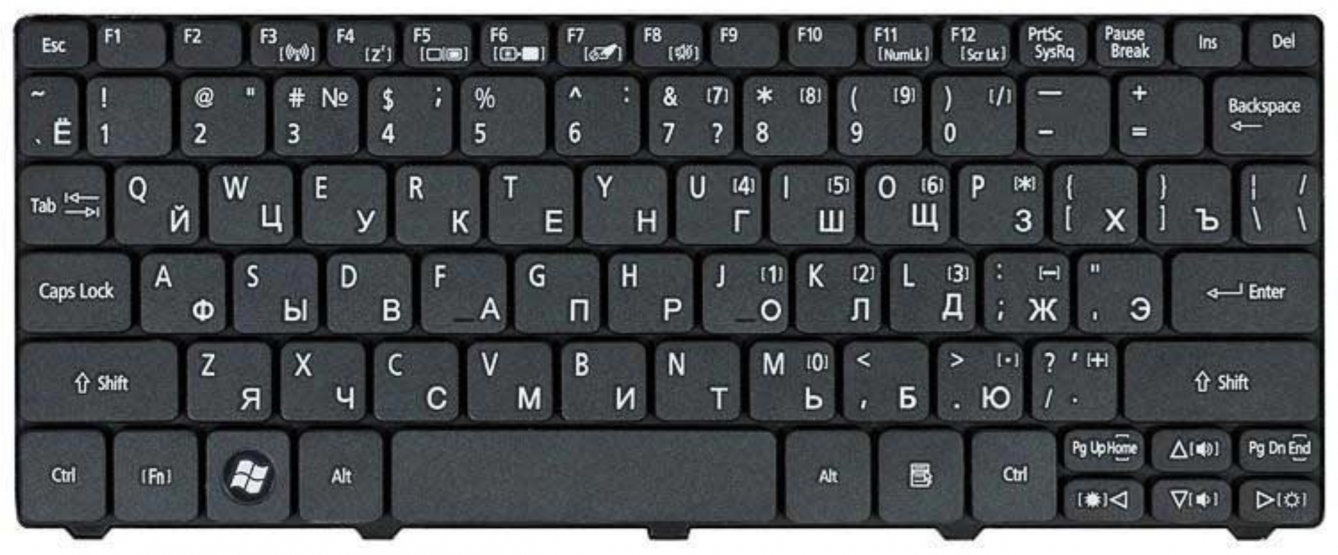 Клавиатура Acer Aspire One 532h OEM