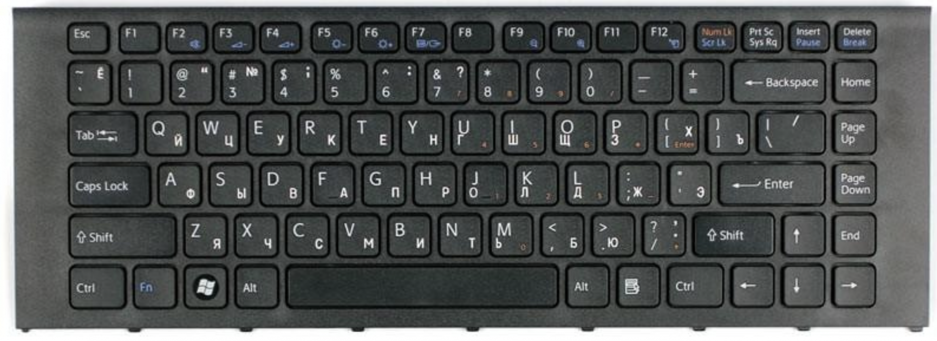 Клавиатура Sony VAIO VPCEA2C5E с рамкой, OEM