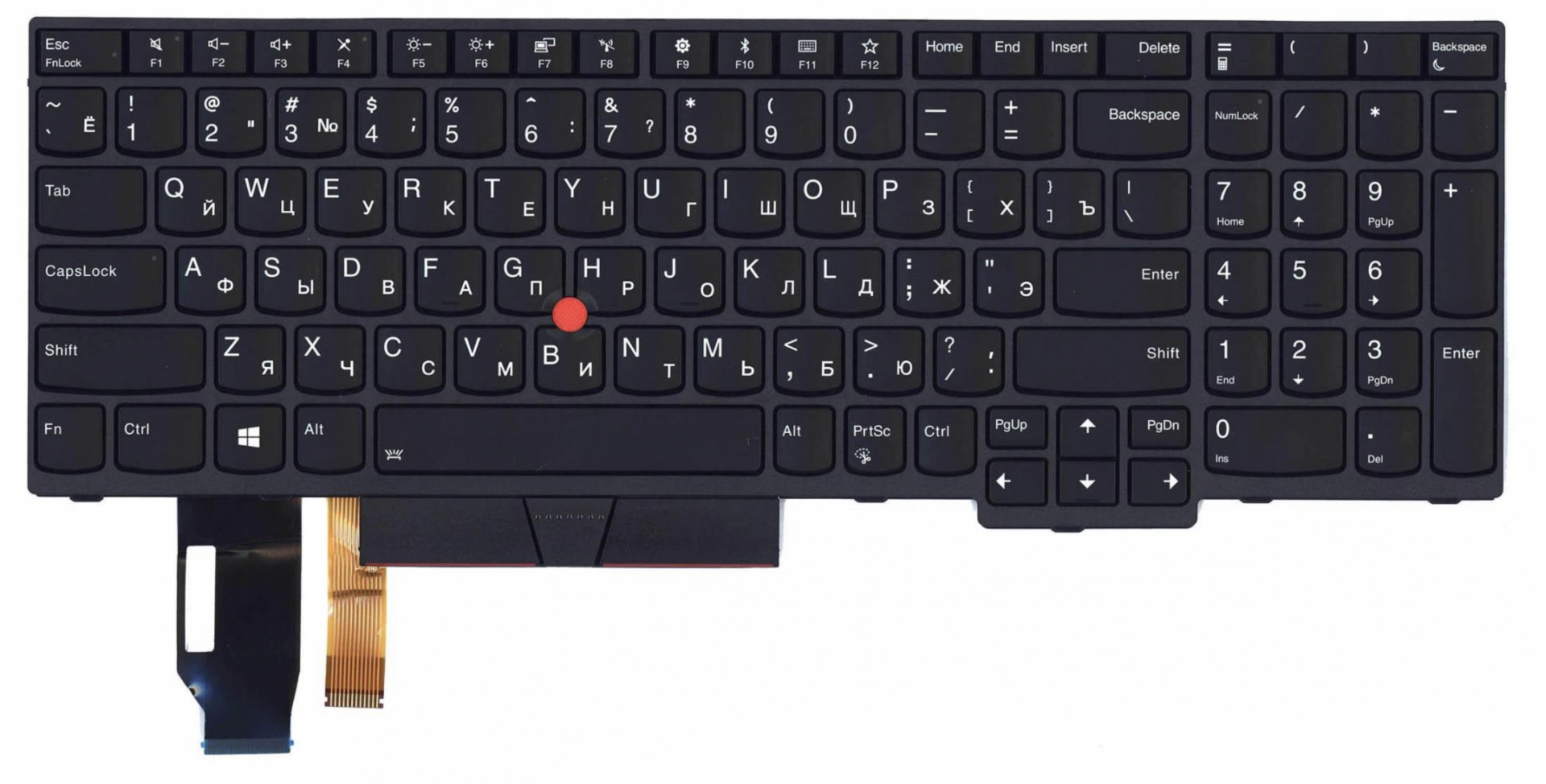 Клавиатура Lenovo ThinkPad Edge T590 с подсветкой, OEM