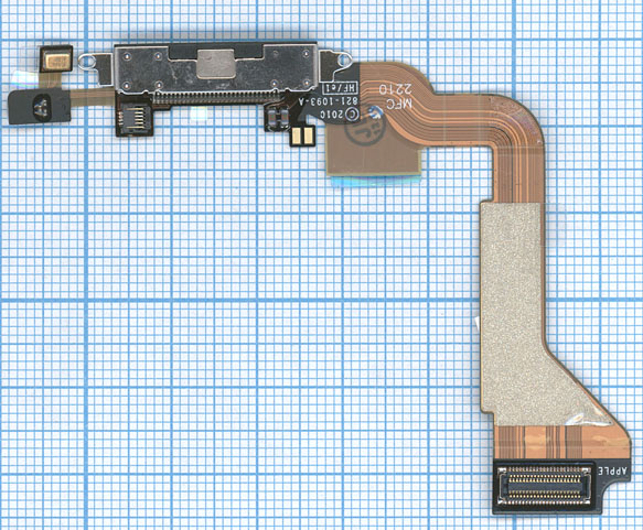 Шлейф разъема питания для iPhone 4 черный