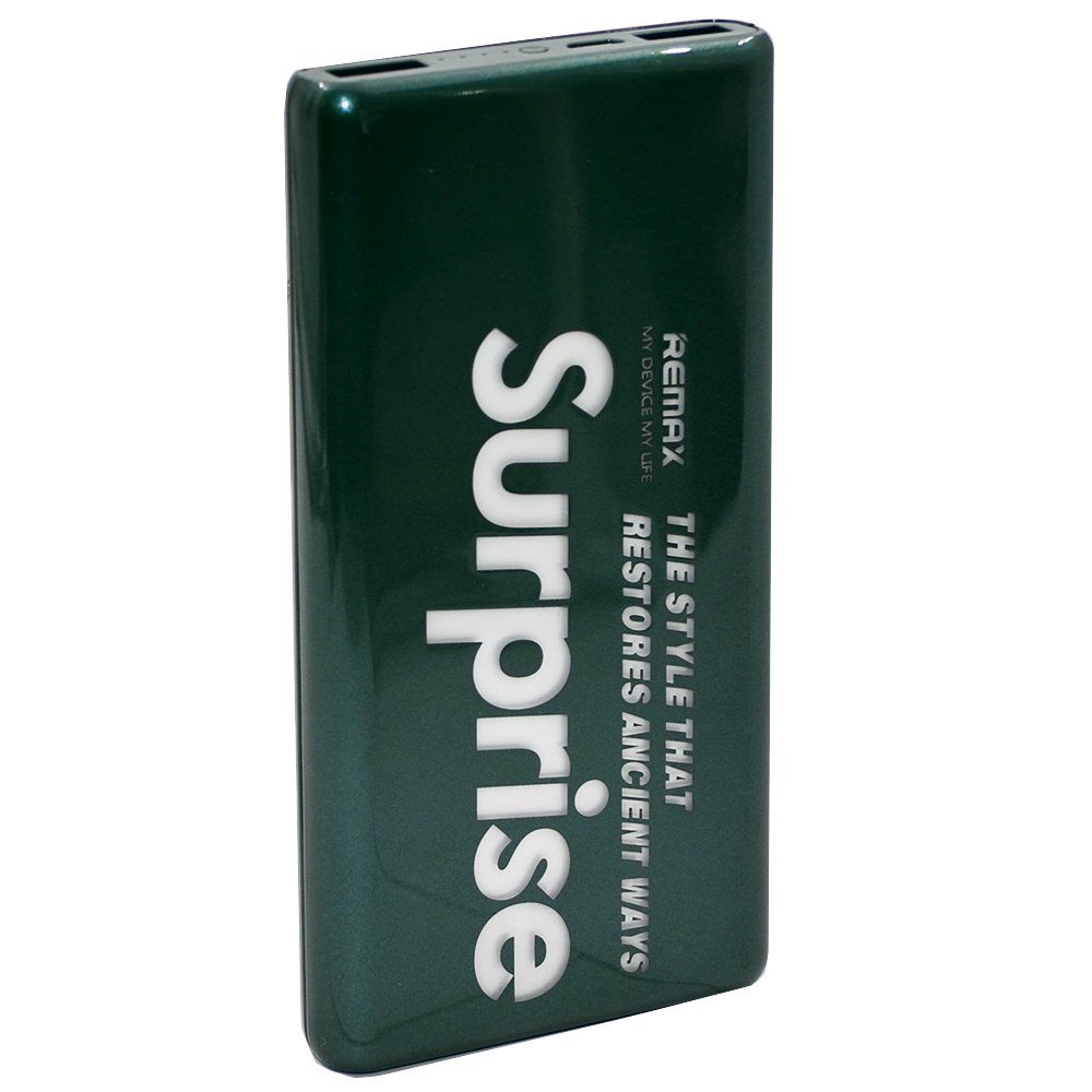 Power Bank 10000mA REMAX Streamer RPP-31 (2 USB выхода 2,0A) зеленый