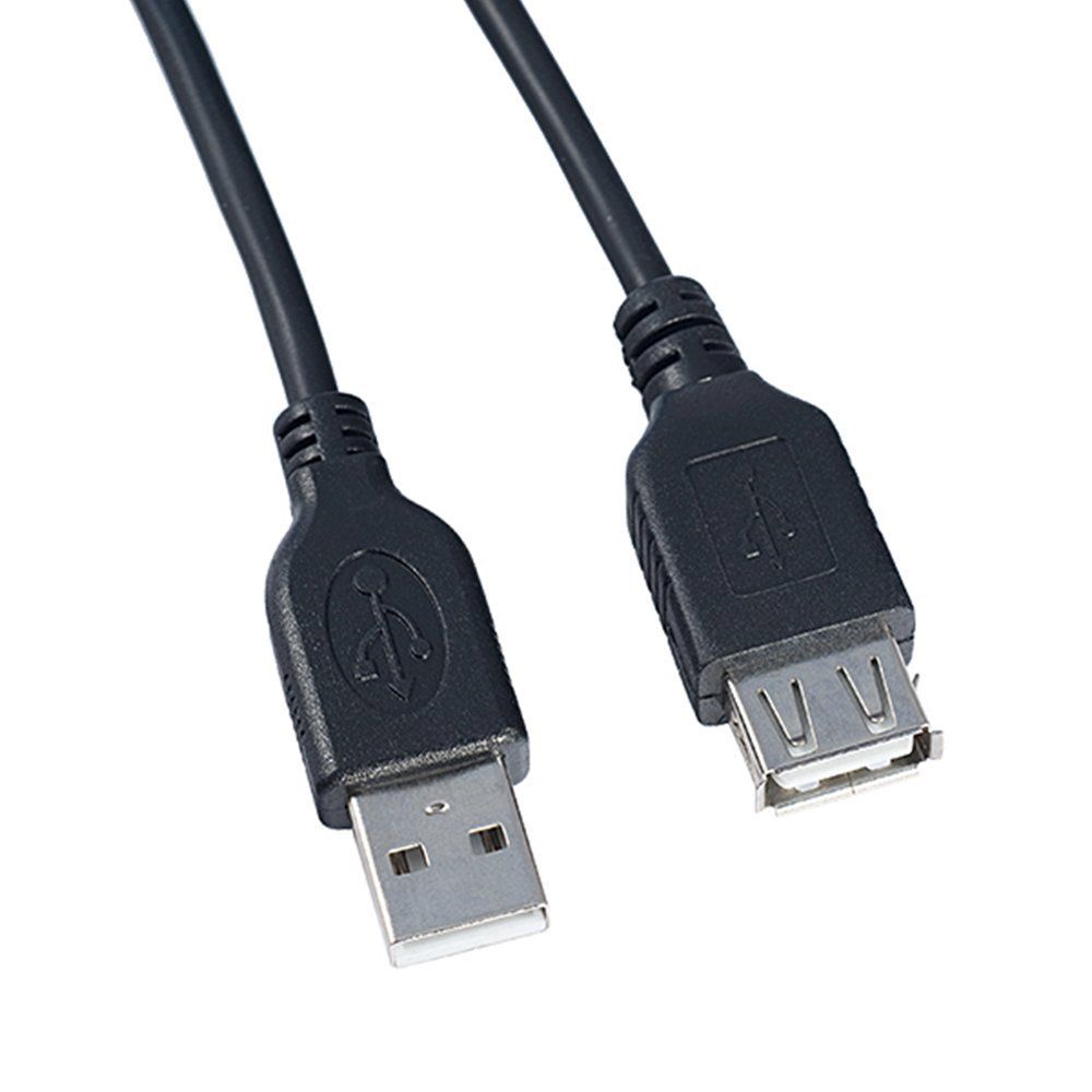 Кабель USB - удлинитель 2.0 PERFEO (U4502) черный (1м)